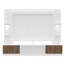Ver imagem 3 de Estante Com Suporte Tv 65" E Leds Berlim Multimóveis V3384 Branca/Madeirada Branco/Madeirado