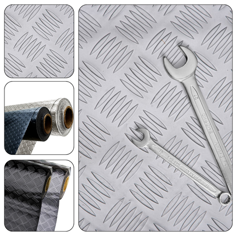 Piso Relevo Moeda 1mm Pvc Emborrachado Antiderrapante 1x5 Cor:busprata