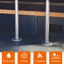 Ver imagem 3 de Piso Relevo Moeda 1mm Pvc Emborrachado Antiderrapante 1x5 Cor:busprata