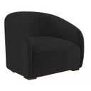 Ver imagem 1 de Poltrona Decorativa Estofada Recepção Julia Suede Preto - Lm Decor