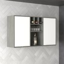 Ver imagem 1 de Armário Aéreo de Cozinha 120cm com 2 Portas Domus Espresso Móveis Cinza/Silver/Branco