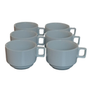 Ver imagem 2 de Jogo 6 Xicaras Café/chá Hotel 200ml Empilháveis - Porcelana Branca