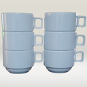 Ver imagem 1 de Jogo 6 Xicaras Café/chá Hotel 200ml Empilháveis - Porcelana Branca