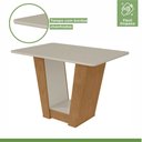 Ver imagem 6 de Conjunto Sala de Jantar 4 Lugares Retangular Tampo MDF Mesa e Cadeiras Apogeu