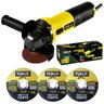 Esmerilhadeira Angular 4.1/2 Pol 850w 115mm Ev850 Evald + Kit 3 Discos e Maleta-110v - 9