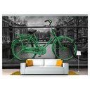 Ver imagem 1 de Papel De Parede Bicicleta Verde Preto E Branco Cda06