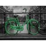 Papel De Parede Bicicleta Verde Preto E Branco Cda06 - 2