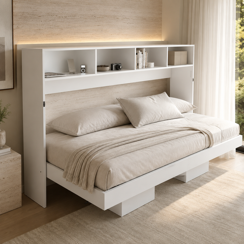 Cama de Solteiro Articulada Horizontal 88cm CM8020 Branco - Tecno Mobili
