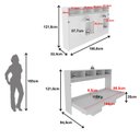 Ver imagem 7 de Cama de Solteiro Articulada Horizontal 88cm CM8020 Branco - Tecno Mobili