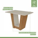 Ver imagem 5 de Conjunto Sala de Jantar 4 Lugares Retangular Tampo MDF Mesa e Cadeiras Apogeu