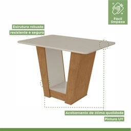 Conjunto Sala de Jantar 4 Lugares Retangular Tampo MDF Mesa e Cadeiras Apogeu - 5