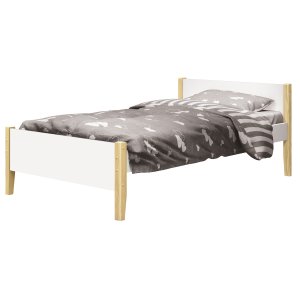 Cama Babá Solteiro Simba Branco Fosco com Natural - Reller