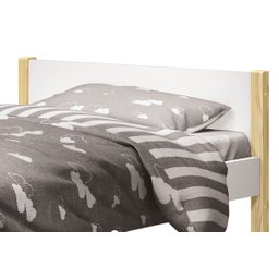 Cama Babá Solteiro Simba Branco Fosco com Natural - Reller - 4