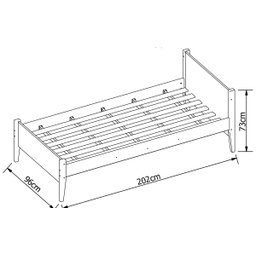 Cama Babá Solteiro Simba Branco Fosco com Natural - Reller - 5