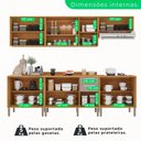 Ver imagem 4 de Cozinha Compacta para Cooktop 5 Bocas 5 Peças 12 Portas 2 Gavetas Paris Sallêto Móveis