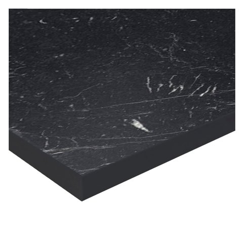Tampo Madesa 100% MDF para Balcão de Pia 120 cm Nero Marquina Cor:Nero Marquina