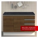 Ver imagem 3 de Tampo Madesa 100% MDF para Balcão de Pia 120 cm Nero Marquina Cor:Nero Marquina