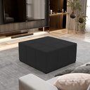 Ver imagem 2 de Puff Decorativo Para Sala de Estar Quadrado Milano 90x90cm W01 Suede Preto - Lyam Decor