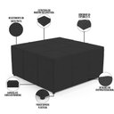 Ver imagem 3 de Puff Decorativo Para Sala de Estar Quadrado Milano 90x90cm W01 Suede Preto - Lyam Decor