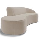 Ver imagem 7 de Sofá 4 Lugares Curvo Sala de Estar Living Firenze Direito D02 Veludo Champagne 280 cm C-68 - Lyam