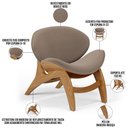 Ver imagem 4 de Kit 4 Poltronas Decorativa Orgânica Sala Living Kadosh L02 Bouclê Bege - Lyam Decor