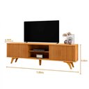 Ver imagem 7 de Rack para Tv 70 Ripado 2 Porta Siena Pés Madeira Maciça Mavaular