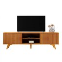 Ver imagem 2 de Rack para Tv 70 Ripado 2 Porta Siena Pés Madeira Maciça Mavaular