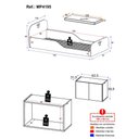 Ver imagem 2 de Cama Infantil Montessoriana com Colchão Incluso e Mesa de Cabeceira 2 Portas Multimóveis Mp4195