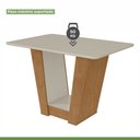 Ver imagem 7 de Conjunto Sala de Jantar 4 Lugares Retangular Tampo MDF Mesa e Cadeiras Apogeu Amêndoa Clean/Off White/Animale Bege