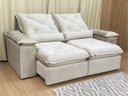 Ver imagem 1 de Sofá Retrátil e Reclinável Comfort Premium Tamanhos e Cores Cor:bege;tamanho:1,80