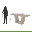 Ver imagem 6 de Conjunto Sala de Jantar Mesa 160x80cm Tampo MDF com 6 Cadeiras Apogeu Móveis Lopas