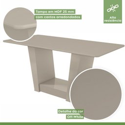 Conjunto Sala de Jantar Mesa 160x80cm Tampo MDF com 6 Cadeiras Apogeu Móveis Lopas - 4