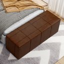 Ver imagem 2 de Puff Decorativo Living Sala de Estar 160 cm Roma W01 Couríssimo Marrom - Lyam Lyam Decor