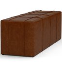 Ver imagem 7 de Puff Decorativo Living Sala de Estar 160 cm Roma W01 Couríssimo Marrom - Lyam Lyam Decor