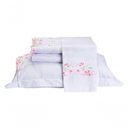 Ver imagem 4 de Jogo de Cama Emozione Casal King Size 4 Peças Percal 200 Fios 100% Algodão Bordado - Branco