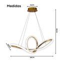 Ver imagem 4 de Lustre Luminaria Pendente de Teto Led Infinity Moderno Luz 3 em 1 Bivolt