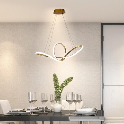 Lustre Luminaria Pendente de Teto Led Infinity Moderno Luz 3 em 1 Bivolt