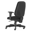 Ver imagem 2 de Cadeira Job Diretor com Bracos Assento Courino Base Rodizio Metalico Preto - 54640