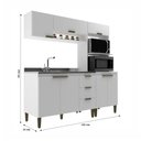 Ver imagem 4 de Cozinha Compacta Carol 7 Portas 3 Gavetas Branco - Jcarvalho