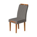 Ver imagem 4 de Kit 2 Cadeiras Estofadas de Jantar Azaléia - Mdf em Veludo Pés em Madeira - Vintage Decor -