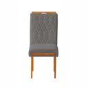 Ver imagem 3 de Kit 2 Cadeiras Estofadas de Jantar Azaléia - Mdf em Veludo Pés em Madeira - Vintage Decor -