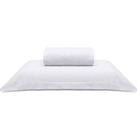 Jogo de Cama Buettner Solteiro King Malha Liso 2 Peças Image Branco
