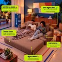 Ver imagem 4 de Sofá Cama Nami 1,50m Xpand Tech Tecido Bouclê Marrom Cama Inbox