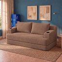 Ver imagem 1 de Sofá Cama Nami 1,50m Xpand Tech Tecido Bouclê Marrom Cama Inbox