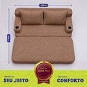 Ver imagem 3 de Sofá Cama Nami 1,50m Xpand Tech Tecido Bouclê Marrom Cama Inbox