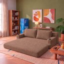 Ver imagem 6 de Sofá Cama Nami 1,50m Xpand Tech Tecido Bouclê Marrom Cama Inbox