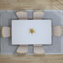 Ver imagem 4 de Conjunto Sala de Jantar 6 Lugares Retangular Tampo Vidro/MDF Mesa e Cadeiras Apogeu