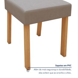 Conjunto Sala de Jantar Mesa 170x90cm Tampo MDF/Vidro com 6 Cadeiras Apogeu  - 12