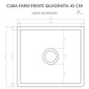 Ver imagem 6 de Cuba Cozinha Farm Sink Quadratta 45 Cm Estilo Fazenda Avental