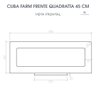 Cuba Cozinha Farm Sink Quadratta 45 Cm Estilo Fazenda Avental - 8